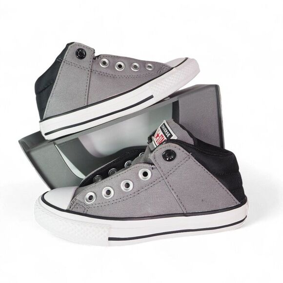 Converse Chuck Taylor All Star Mid Axel Sneakers Grey / Black / 663884F Youth 12 - Picture 1 of 10